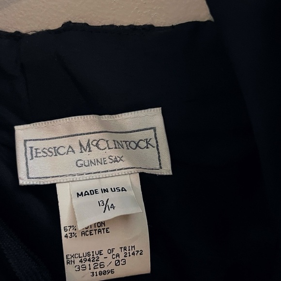 Jessica McClintock 80s Gunne Sax Party Dress Whimsigoth Goth Fall Castlecore - Picture 3 of 3